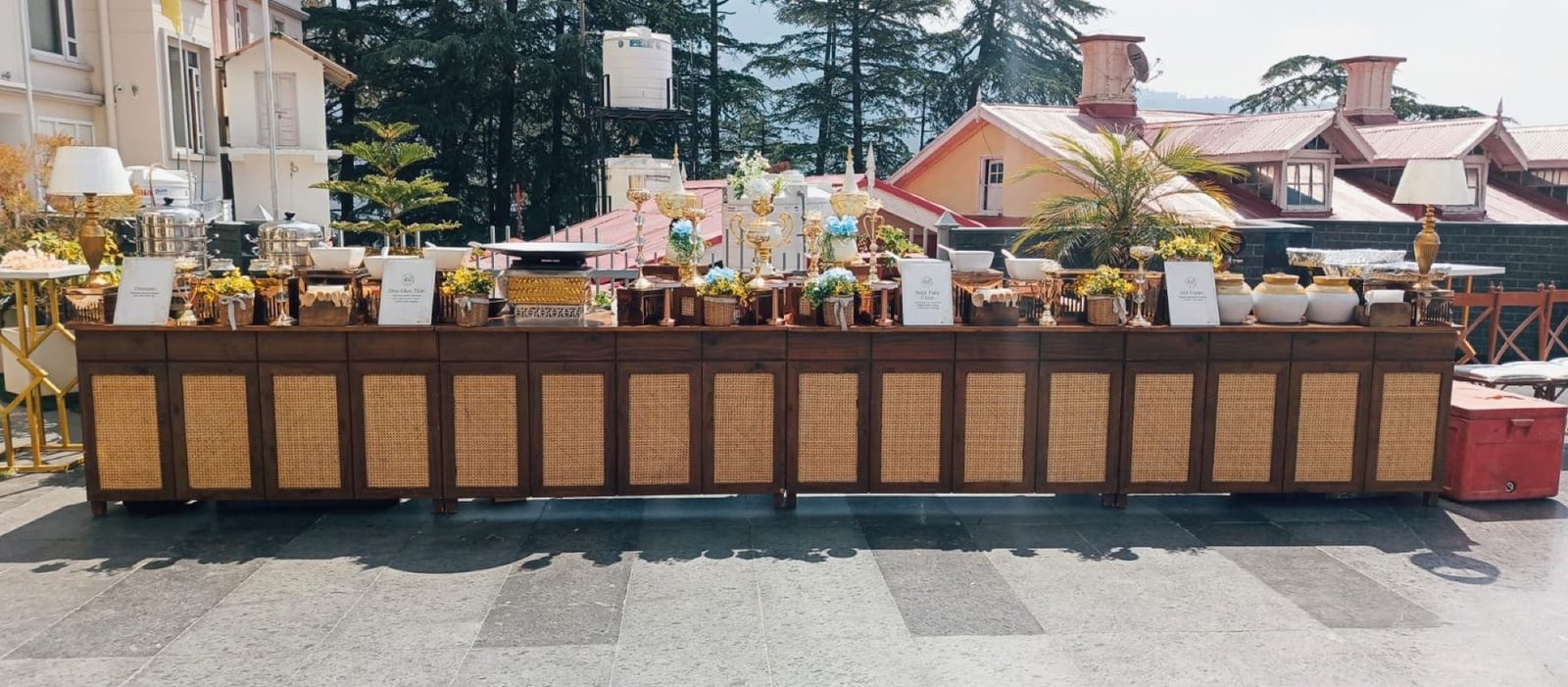 Live counters at Elysium ITC, Shimla · heritage rooftops
